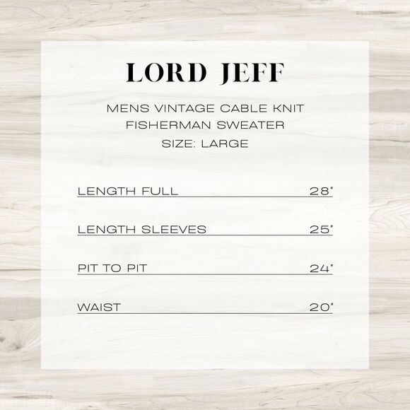 Vtg Lord Jeff Fisherman Sweater Men Large Red Cable Knit Made USA Preppy Grandpa - Picture 11 of 11